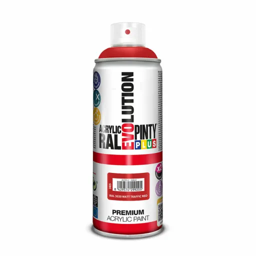 Tinta em Spray Pintyplus Evolution RAL 3020 Traffic Red 400 ml Mate