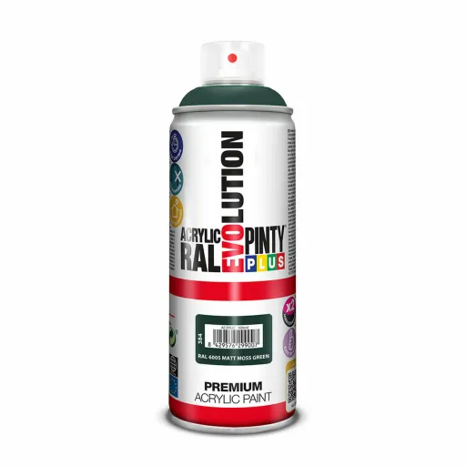 Tinta em Spray Pintyplus Evolution RAL 6005 Moss Green 400 ml Mate