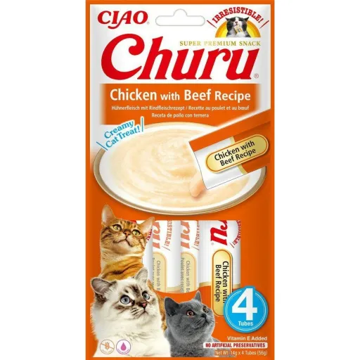 Lanche para Gato Inaba Churu 4 x 14 g Frango Vitela