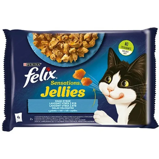 Comida para Gato Purina Felix Sensations Salmão Bacalhau 4 x 85 g