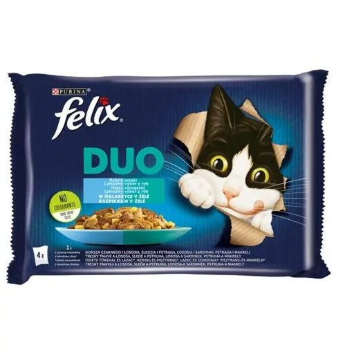 Comida para Gato Purina Fantastic Salmão Bacalhau 4 x 85 g