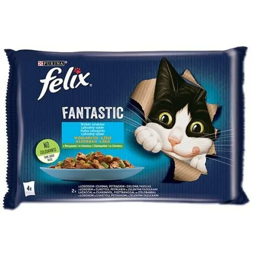 Comida para Gato Purina                                 Salmão Curgete Feijão-Verde 4 x 85 g