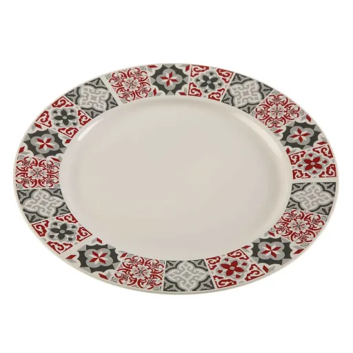 Prato de Jantar Versa Grená Multicolor Porcelana