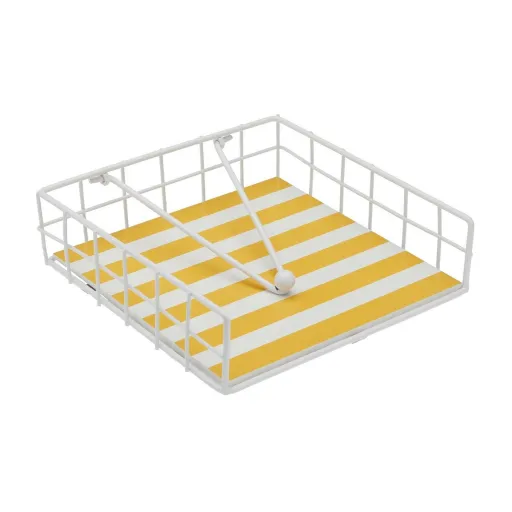 Porta-Guardanapos Versa Amarelo Metal 35 x 0,03 x 25 cm Riscas