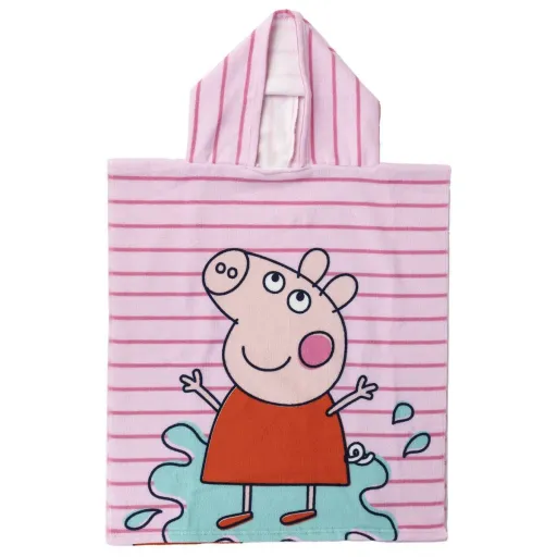 Poncho-Toalha com Capuz Peppa Pig Cor de Rosa 50 x 115 cm