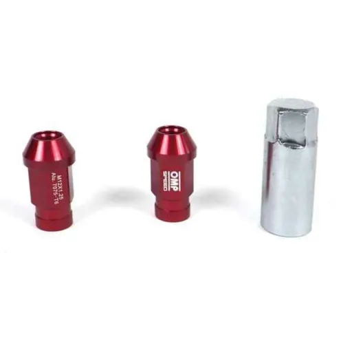 Set Porcas OMP 7075 40 mm M14 x 1,50 20 Uds Vermelho