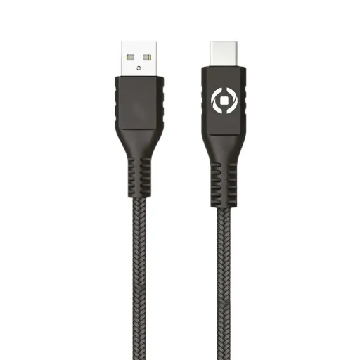 Cabo USB A para USB C Celly PL2MUSBUSBC 2 m Preto