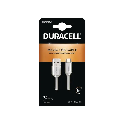 Cabo USB DURACELL USB5013W 1 m Branco (1 Unidade)