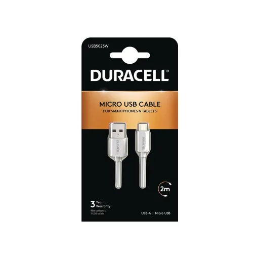 Cabo USB DURACELL USB5023W 2 m Branco (1 Unidade)