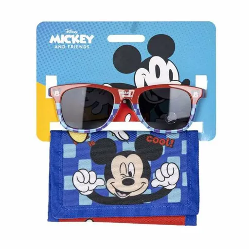 Conjunto de Óculos de Sol e Carteira Mickey Mouse 2 Peças Azul