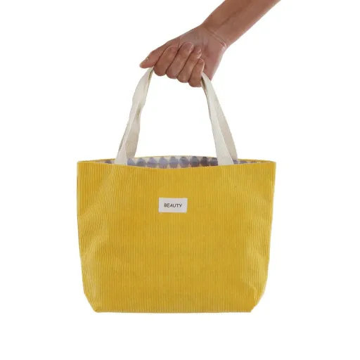 Mala Versa Corduroy Amarelo 9 x 22 x 23 cm