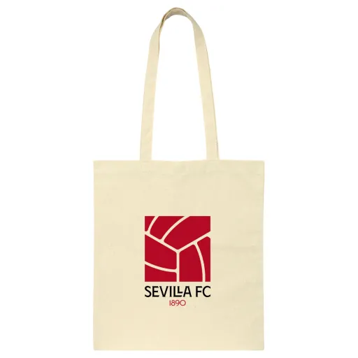 Bolsa Sevilla Fútbol Club Bege Algodão