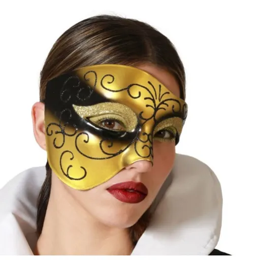 Mascarilha Veneziano Dourado