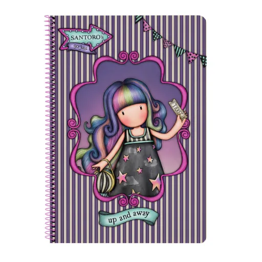 Caderno Gorjuss Up And Away Roxo A4