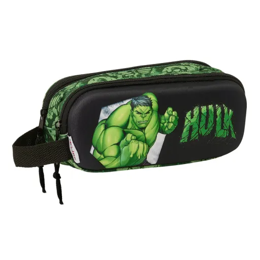 Malas para Tudo Duplas Hulk Preto Verde 21 x 8 x 6 cm 3D