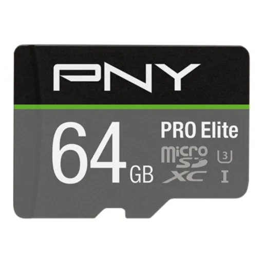 Cartão de Memória Micro SD com Adaptador PNY P-SDU64GV31100PRO-GE Pro Elite C10 64 GB