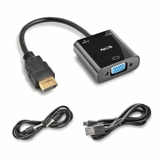 Adaptador HDMI para VGA NGS CHAMALEON 15 cm Preto