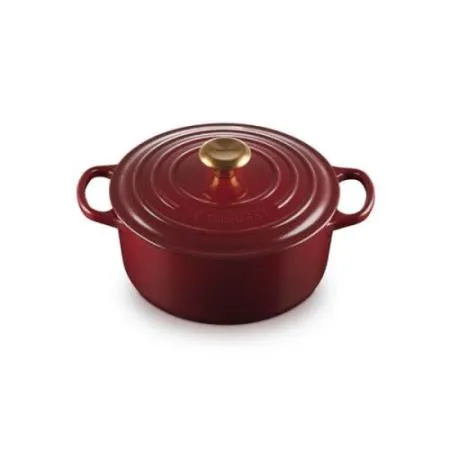 LE CREUSET - Cocotte Red. Signature 24 Garnet 21177249494441