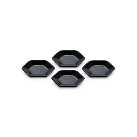 LE CREUSET - Set 4 Pratos 9,5cm Hexagon, Negro Onix 69259951400030