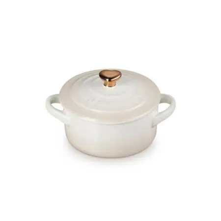 LE CREUSET - Mini Cocotte 10cm Merengue, c/ Pomo Dourado 81901107160303