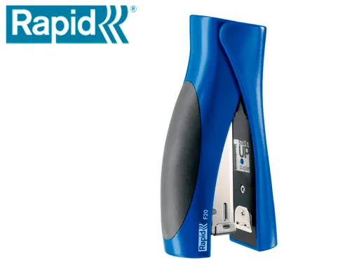 Agrafador Rapid Vertical Ultimate F20 Plástico Capacidade 20 Folhas Usa Agrafes 24/6 e 26/6 Cor Azul