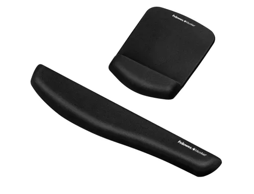 Apoio de Pulsos Fellowes para Teclado Plush Touch Foam Preto