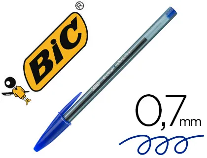 Esferográfica Bic Cristal Ultrafine Ponta Forma Agulha 0,7 mm Azul