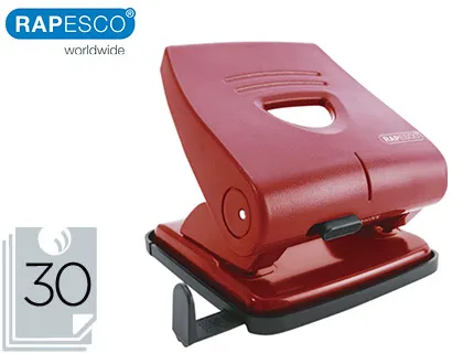 Furador Rapesco 827-p Vermelho 2 Furos Capacidade 30 Folhas