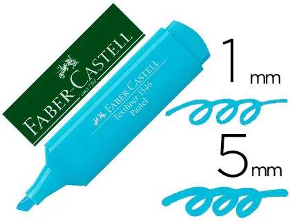 Marcador Faber Fluorescente 1546 Cor Pastel Azul