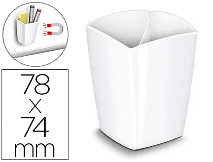 Porta Lápis Cep Magnético Branco 78x74x95 mm