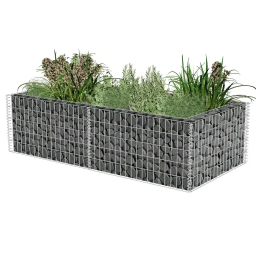 Gabião para Plantas em Aço Galvanizado 180x90x50 cm