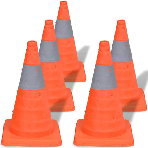 5 Pop-up Cones de Sinalização 42 cm