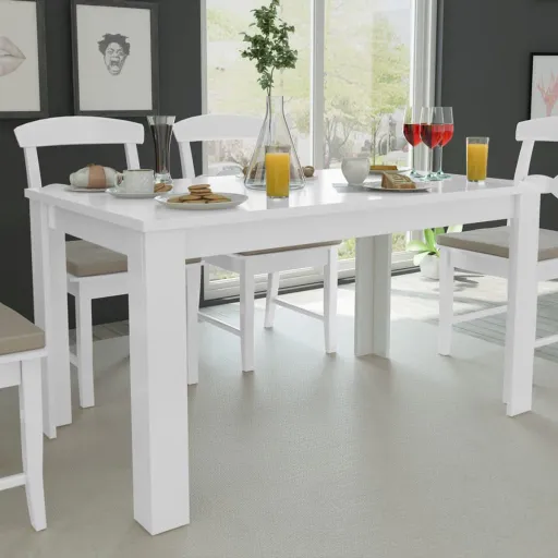 Mesa de Jantar 140x80x75 cm Branco