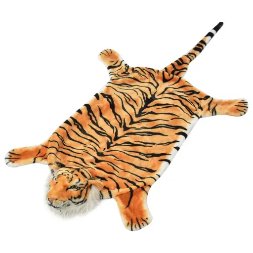 Tapete Tigre de Pelúcia 144 cm Castanho