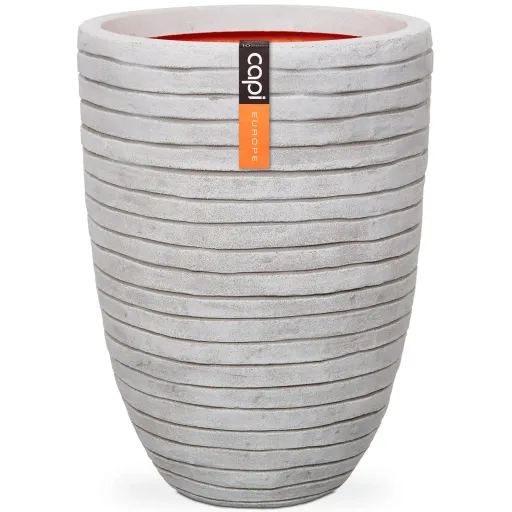 Capi Vaso Elegante e Baixo Nature Row 36x47 cm Marfim KRWI782