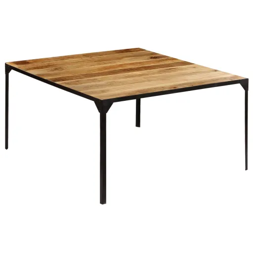 Mesa de Jantar Madeira de Mangueira Maciça 140x140x76 cm