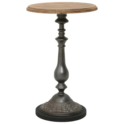 Mesa de Extremidade Madeira de Abeto Maciça 40x64 cm Castanho