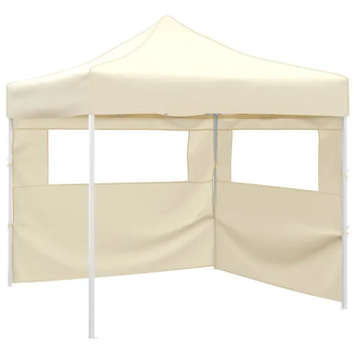 Tenda Dobrável com 2 Paredes 3x3 m Creme