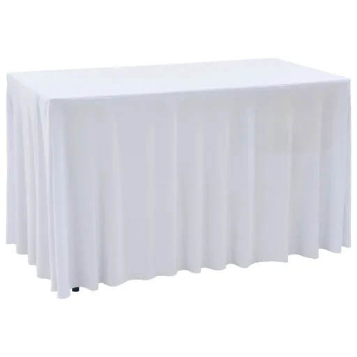 Capa Extensível para Mesa c/ Camilha   120x60,5x74cm Branco (2 pcs)