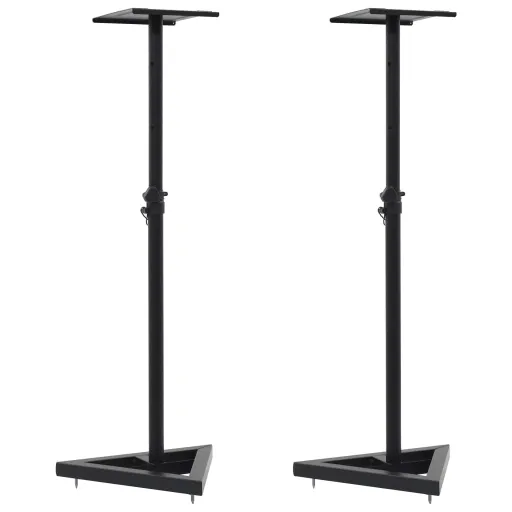 Suportes de Colunas Monitores de Estúdio   Aço Preto (2 pcs)