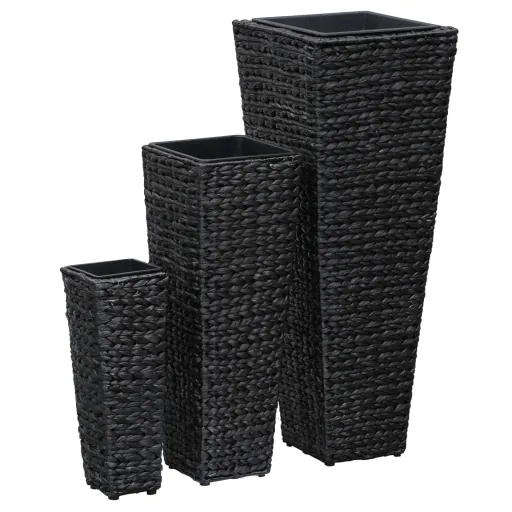 Vasos/Floreiras   Jacinto de Água Preto (3 pcs)