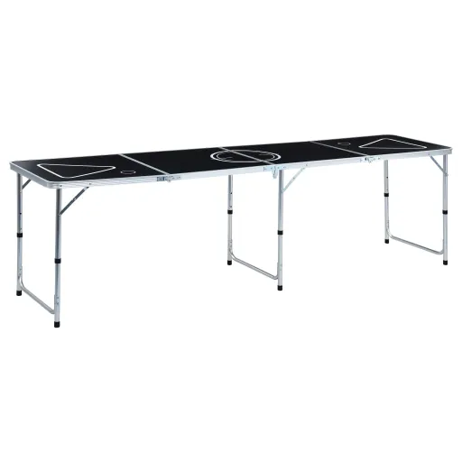 Mesa para Beer Pong Dobrável 240 cm Preto