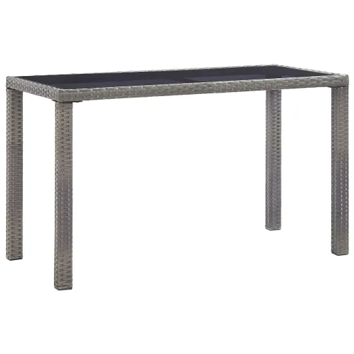 Mesa de Jardim 123x60x74 cm Vime PE Antracite