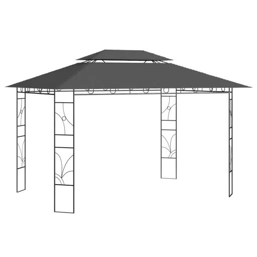 Gazebo 4x3x2,7 m 160 g/m² Antracite