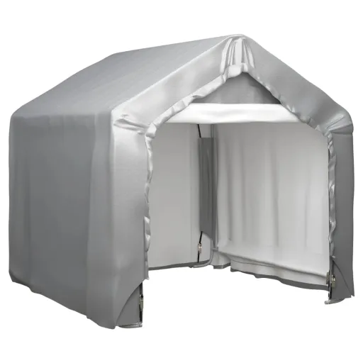 Tenda de Armazenamento 180x180 cm Aço Galvanizado Cinzento