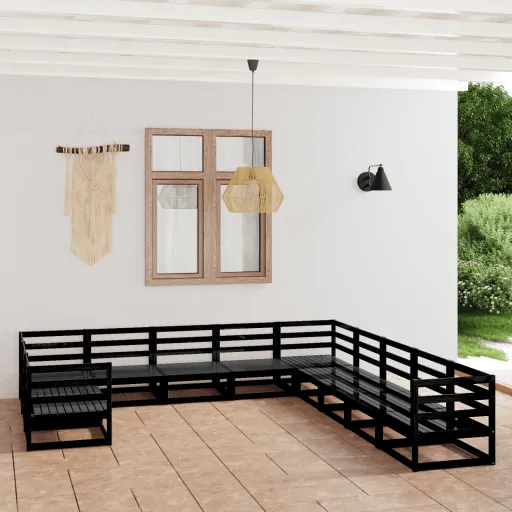 Conjunto Lounge de Jardim Pinho Maciço (11 pcs)