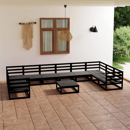 Conjunto Lounge de Jardim Pinho Maciço (11 pcs)