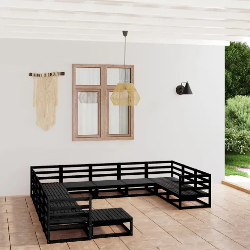 Conjunto Lounge de Jardim Pinho Maciço (12 pcs)