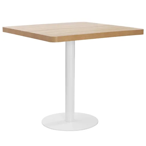 Mesa Bistrô 80x80 cm MDF Castanho-Claro