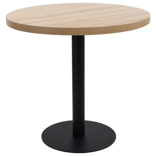 Mesa Bistrô 80 cm MDF Castanho-Claro